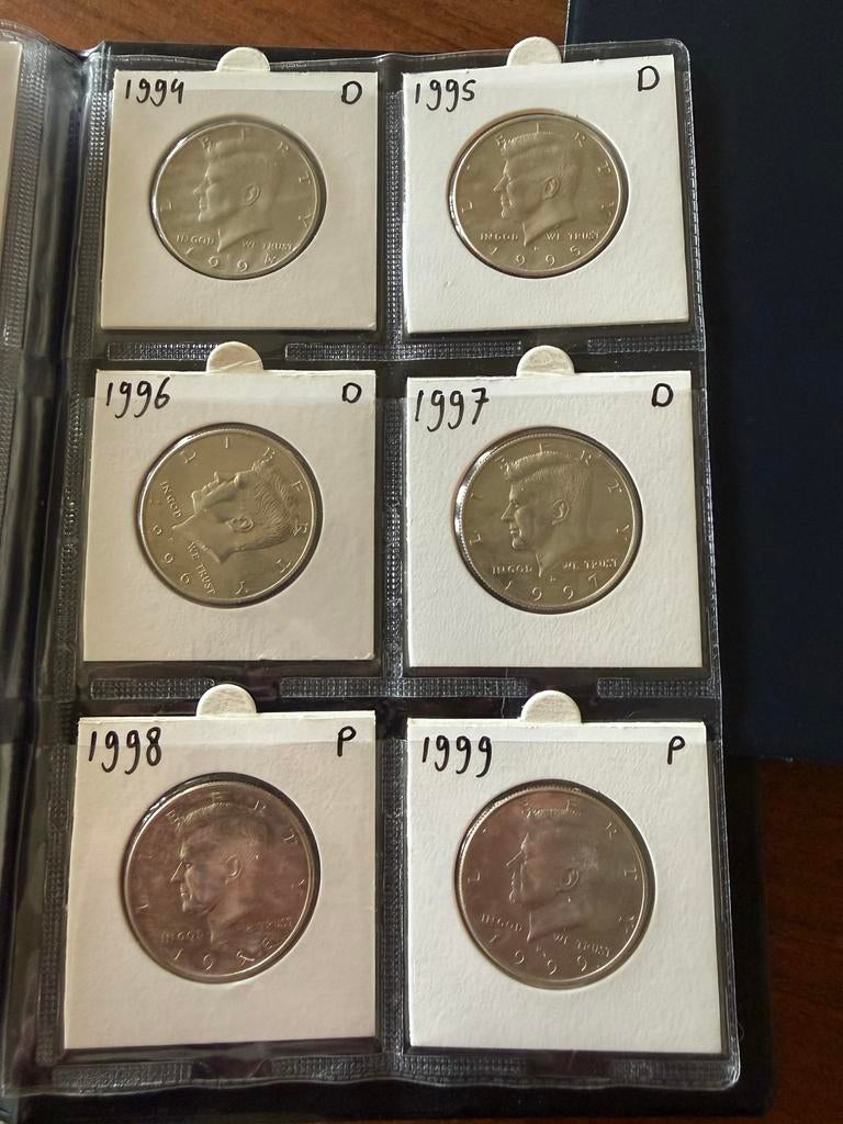Collectie Amerikaanse Kennedy Half Dollars (1964 -1999), Postzegels en Munten, Munten | Amerika, Ophalen of Verzenden, Noord-Amerika
