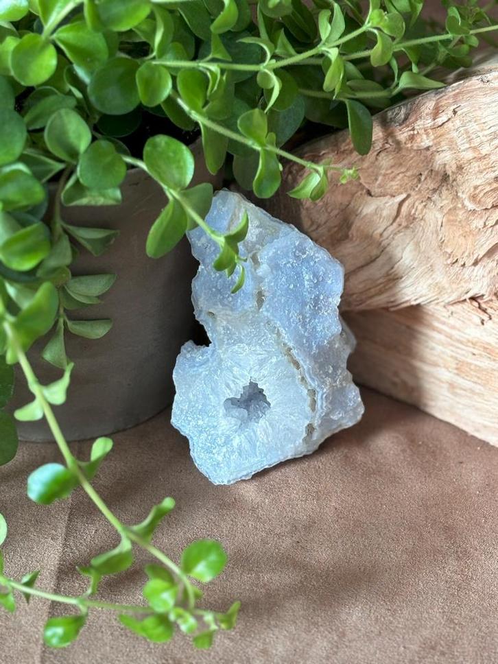 Blue Lace Agaat, Verzamelen, Mineralen en Fossielen, Mineraal, Ophalen of Verzenden