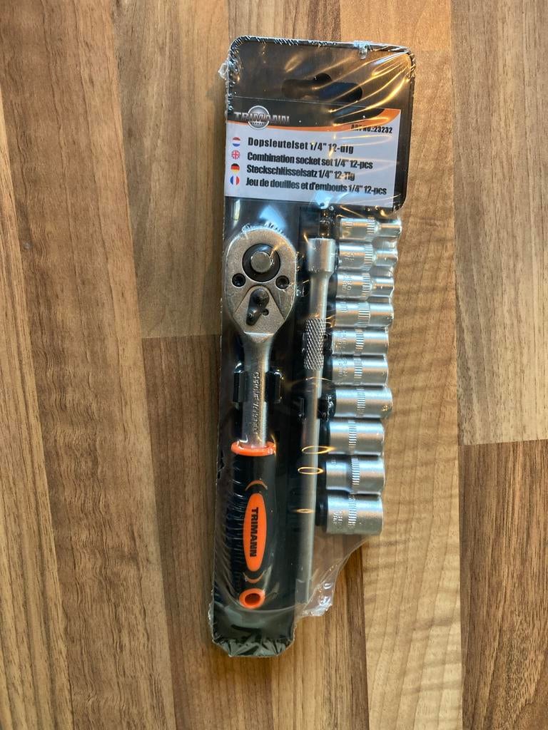 Dopsleutelset 1/4" 12-delig, 4 t/m 13 mm, Ophalen of Verzenden, Nieuw