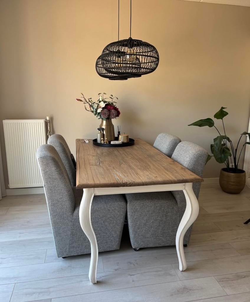 Landelijke eetkamertafel 180x90, Ophalen, Gebruikt, 50 tot 100 cm, 150 tot 200 cm