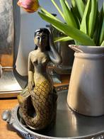 Vintage Houten Zeemeermin Beeldje - Handgesneden, Ophalen of Verzenden, Gebruikt
