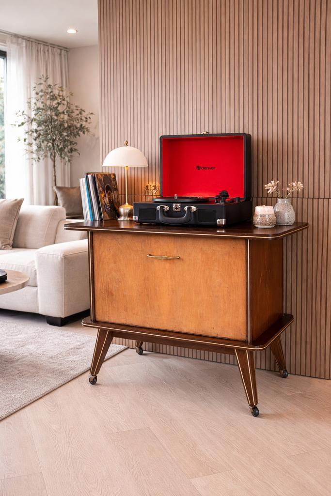 ️♥️ Vintage retro kast audiomeubel incl NIEUWE platenspeler, Huis en Inrichting, Kasten | Dressoirs, Zo goed als nieuw, 50 tot 100 cm