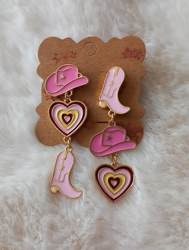 Leuke cowboy look oorbellen, Overige materialen, Hangers, Nieuw, Ophalen of Verzenden