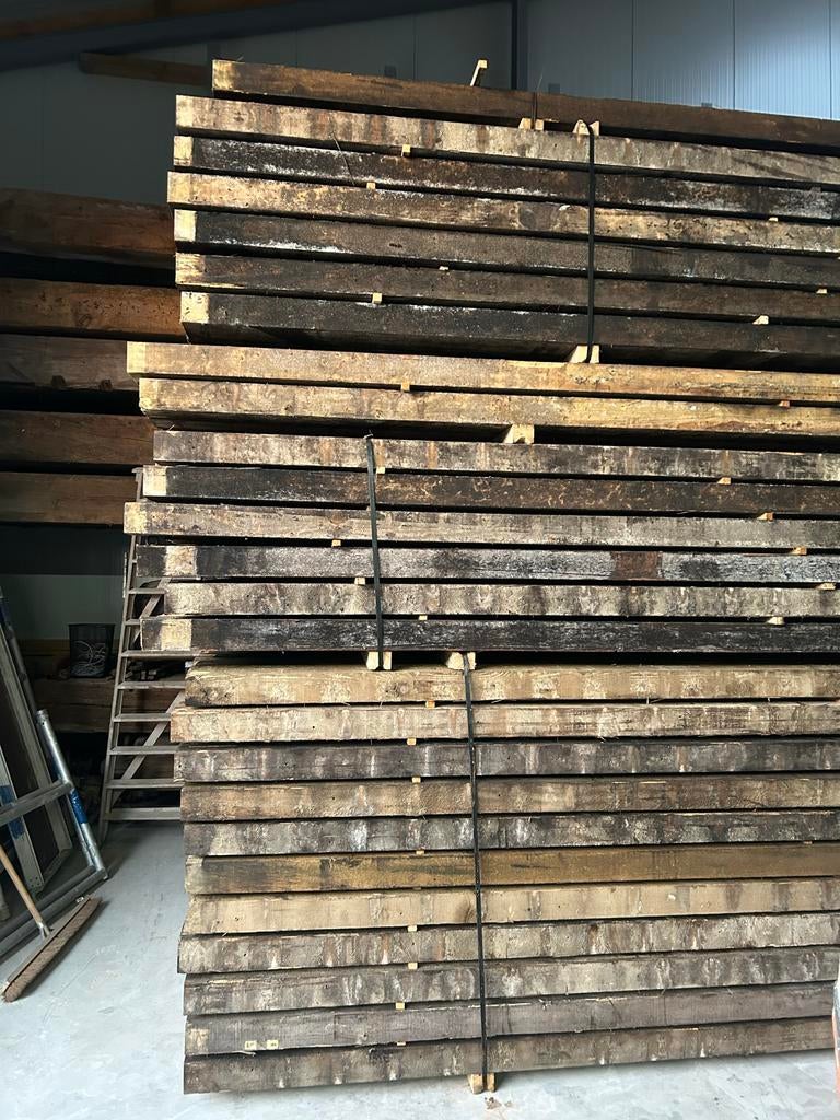 Zware houten gordingen en balken, Ophalen, Gebruikt, Balk, Overige houtsoorten