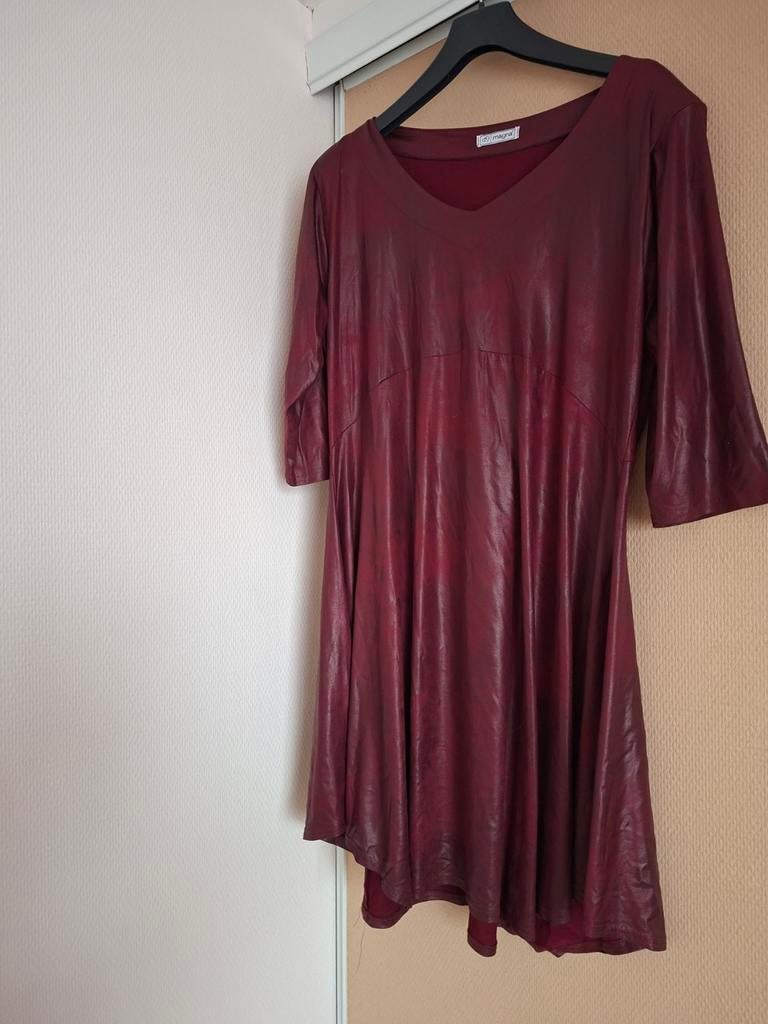 Bordeaux rood jurkje maat L, Kleding | Dames, Grote Maten, Ophalen of Verzenden, Zo goed als nieuw, Rood, Jurk