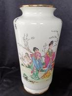 1446 Oosters stijl vaas letters decoratief chinees japans, Overige kleuren, Ophalen of Verzenden, Minder dan 50 cm, Glas