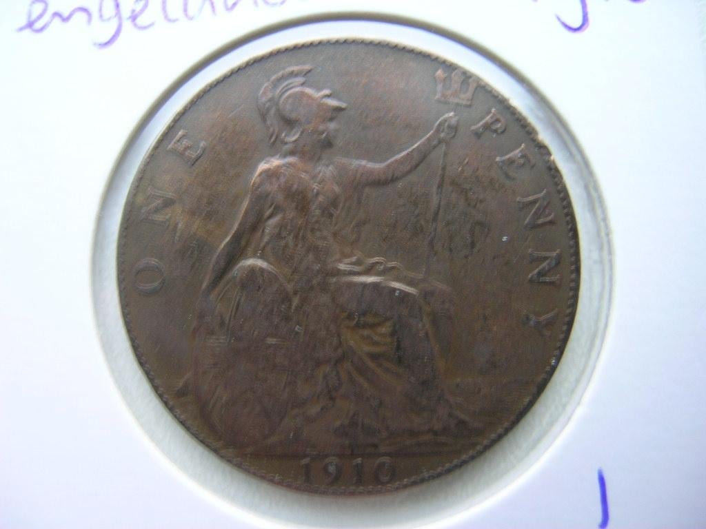 Penny 1910 Engeland (nr 1), Postzegels en Munten, Munten | Europa | Niet-Euromunten, Ophalen of Verzenden, Overige landen, Losse munt