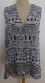 Folklore/Noors look gilet/top van Person's knitwear! L, Blauw, Maat 42/44 (L), Ophalen of Verzenden, Zo goed als nieuw