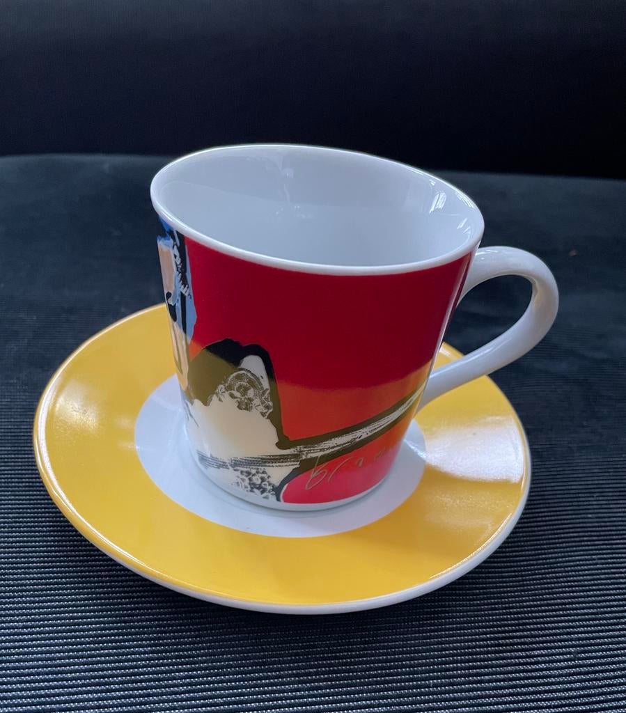 Herman Brood - Kop en schotel - 8cm hoog - Geen gebruikssp., Ophalen of Verzenden, Zo goed als nieuw, Porselein, Kop en/of schotel