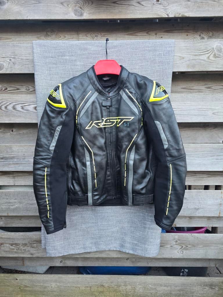 RST S1 Combi Motorpak - Zwart/Geel Leer, Ophalen, RST, Tweedehands, Heren