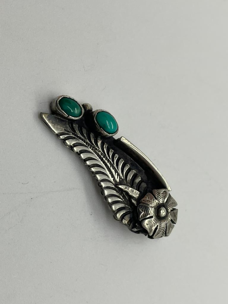 D141 Prachtige zilveren Navajo hanger, Overige voorstellingen, Ophalen of Verzenden, X, Met edelsteen