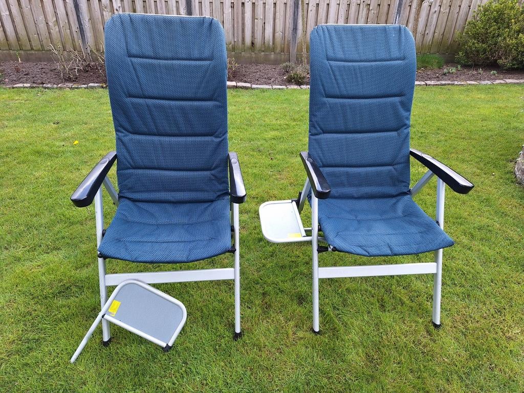 2 camping stoelen van de ANWB inclusief tafeltje, Caravans en Kamperen, Kampeermeubelen, Ophalen, Gebruikt, Campingstoel