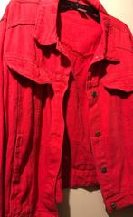 Denim jack, Ophalen of Verzenden, Zo goed als nieuw, Maat 46/48 (XL) of groter, Rood