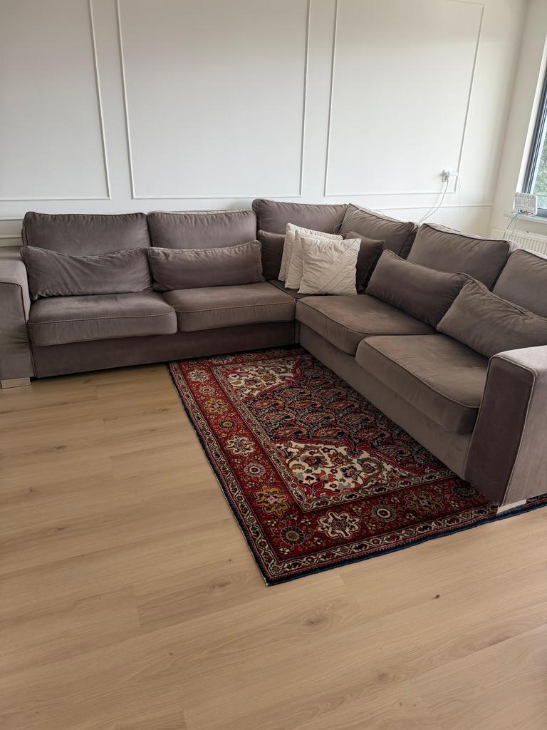 Ruime hoekbank - 360x290cm, Ophalen, 250 tot 300 cm, Gebruikt, 100 tot 125 cm