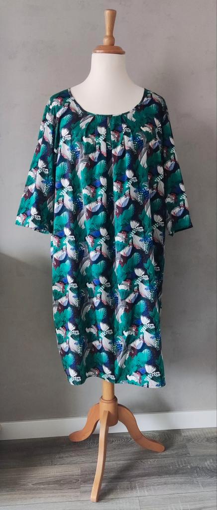 JunaRose jurk maat 50 met print Nieuw!, Kleding | Dames, Jurken, Nieuw, Maat 46/48 (XL) of groter, Groen, Knielengte, Ophalen of Verzenden