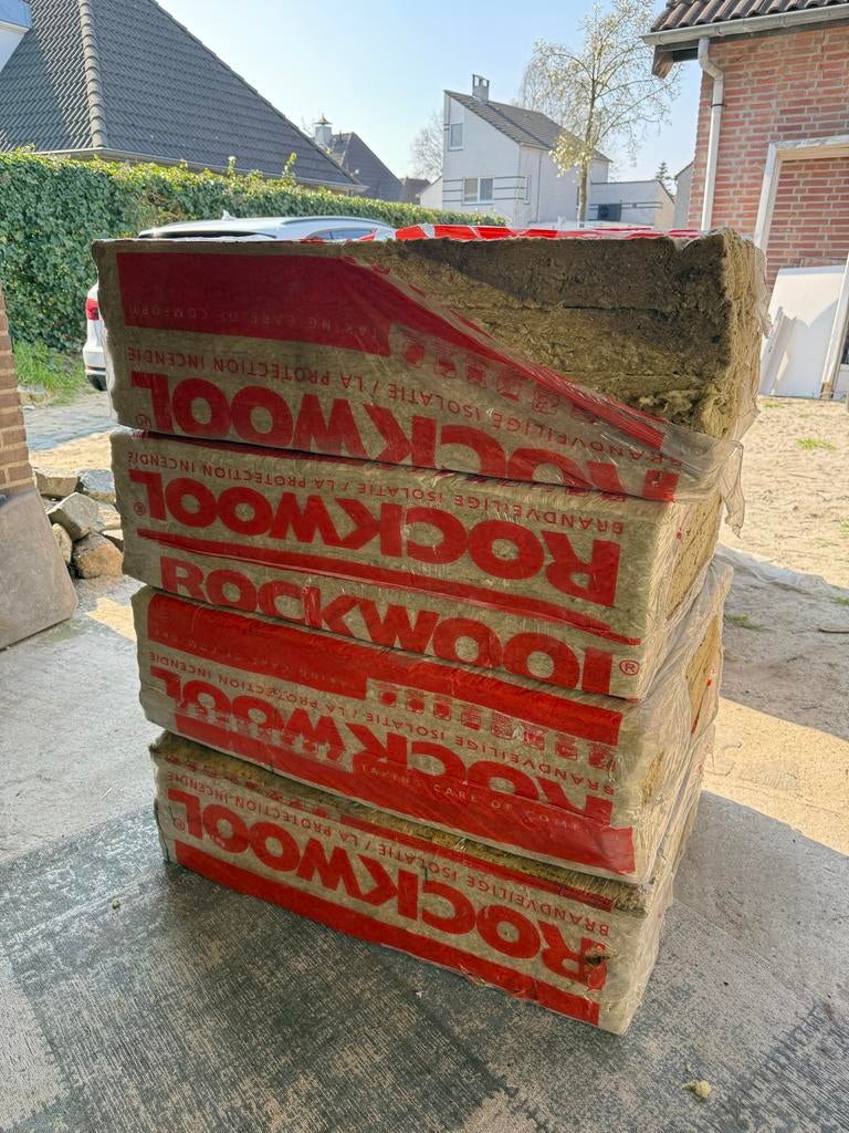 Rockwool Spouwplaat 433 Duo - 80mm isolatie, Doe-het-zelf en Verbouw, Isolatie en Afdichting, Ophalen, 4 tot 8 cm, Nieuw, Steenwol
