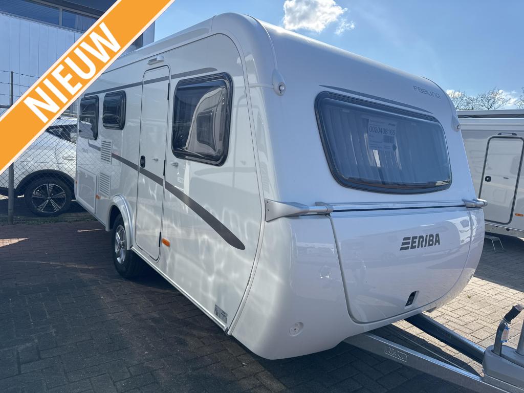 Eriba Feeling 425 Neville vloerverw. 2025 Gratis mover!, Caravans en Kamperen, Standaardzit, Schokbreker, Bedrijf, 750 - 1000 kg