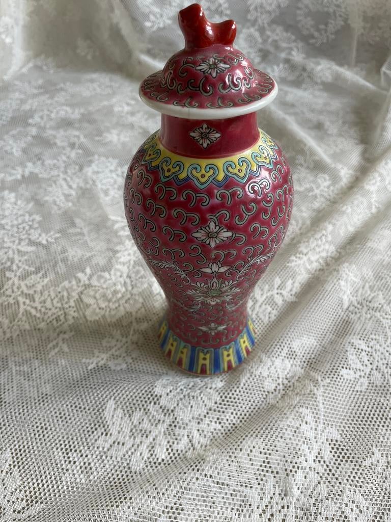 Antieke chinese dekselvaas, Ophalen of Verzenden