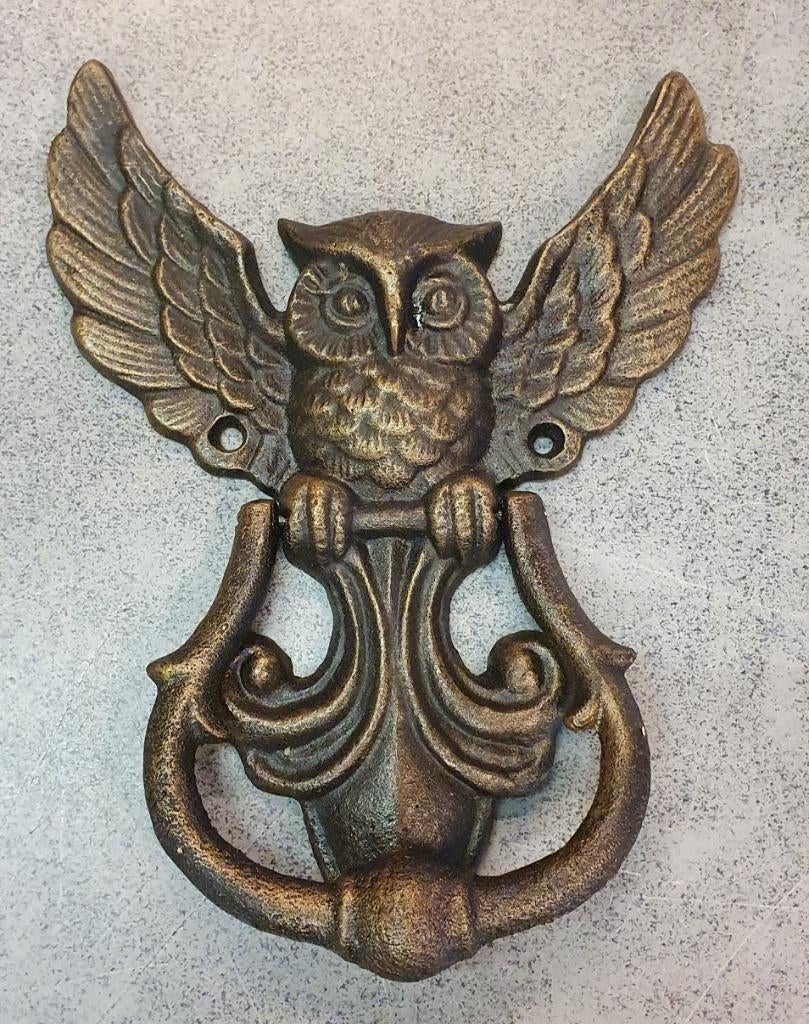 DEURKLOPPER / UIL / gietijzer, Tuin en Terras, Tuinwanddecoratie, Nieuw, Ophalen of Verzenden