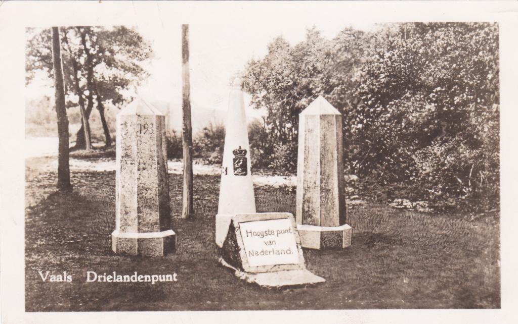18287 Vaals Drielandenpunt Limburg gelopen 1949, Verzenden, 1940 tot 1960, Gelopen, Limburg