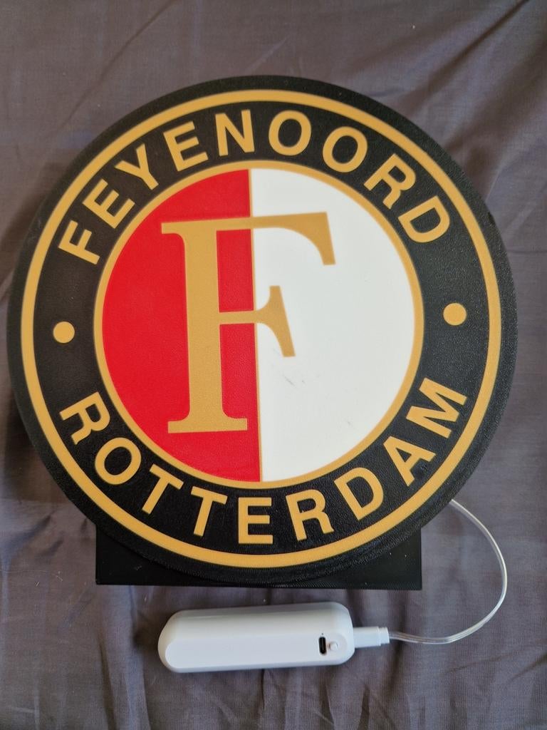Feyenoord LED Lamp - Staand of Hangend, Modern, Sportief, Fanartikel, Onbekend, Nieuw, Ophalen of Verzenden