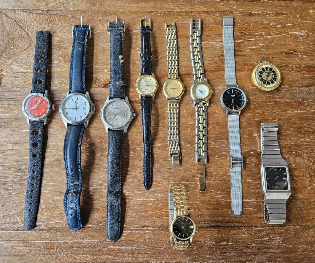 Oude horloges, Ophalen of Verzenden, Gebruikt, Overige merken