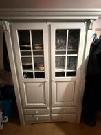 Antieke blauw geverfde kast, Huis en Inrichting, Kasten | Buffetkasten, Ophalen, Gebruikt, 50 tot 100 cm, Met lade(s)