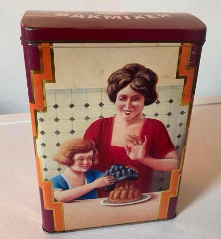 Blik van Honig’s bakmixen. Afm. 20x14x8,5 cm., Ophalen of Verzenden, Zo goed als nieuw, Overige, Overige merken