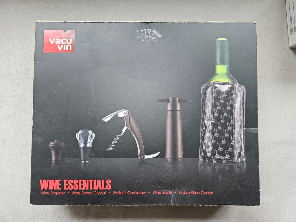 Vacu vin Wijn Gift Set 5 delig kurkentrekker, koeler, schenk, Ophalen of Verzenden, Nieuw