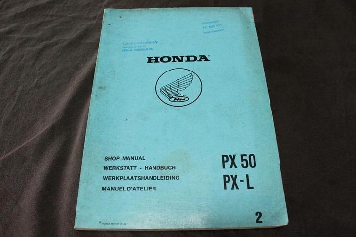 Honda PX50 PX-L 1982 werkplaatshandleiding shop manual PX 50, Fietsen en Brommers, Handleidingen en Instructieboekjes, Nieuw, Ophalen of Verzenden