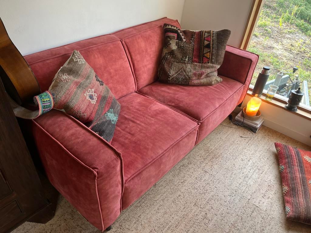 Heerlijk zittende zgan velvet bank, Ophalen, Zo goed als nieuw, Stof