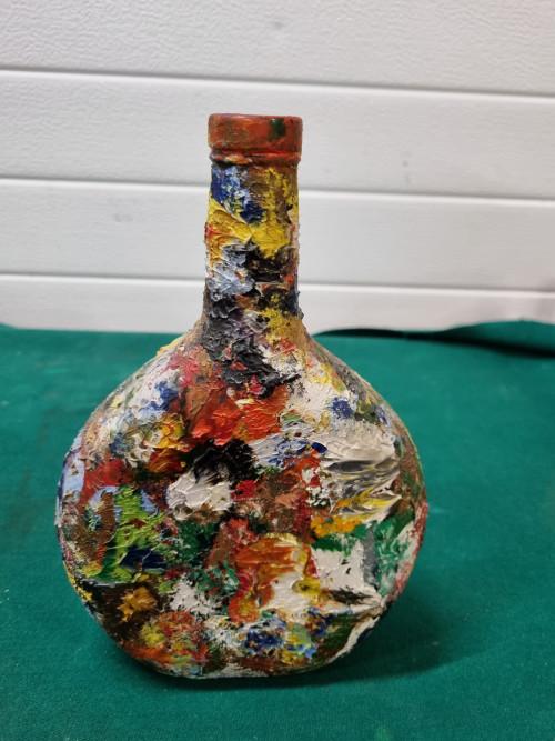 Fles beschilderd vintage, Ophalen of Verzenden, 'T Olde Gre-j, Info@toldegrej.nl, Endepoelstraat 20f Didam