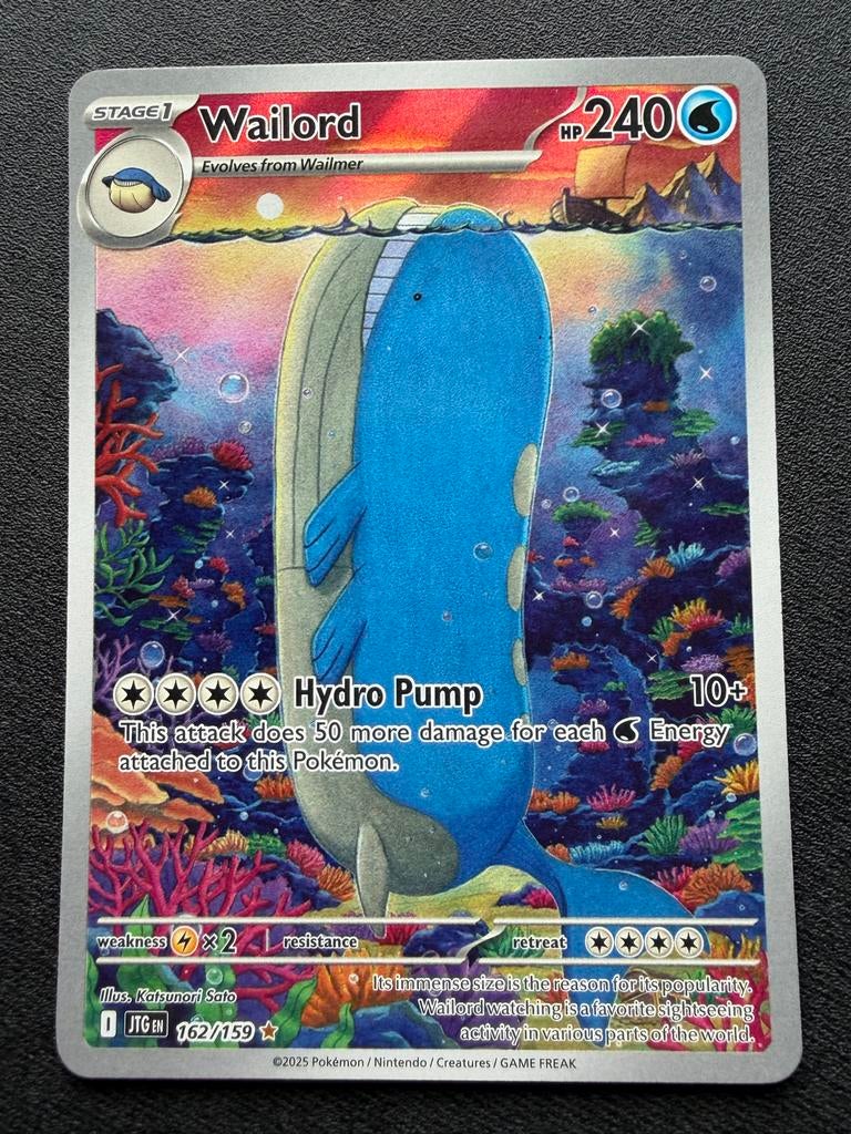 Keurige Wailord (JTG 162), Ophalen of Verzenden, Zo goed als nieuw, Losse kaart, Foil