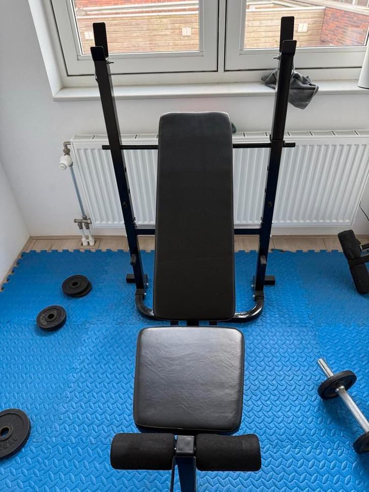 Drukbank in prima staat, Sport en Fitness, Fitnessmaterialen, Zo goed als nieuw, Fitnessbank, Borst, Ophalen