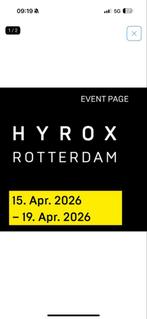 Hyrox Rotterdam Men single 18 april 2026, Tickets en Kaartjes, Evenementen en Festivals, Eén persoon