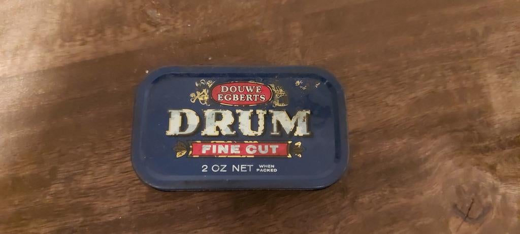 oud DRUM blikje Douwe Egberts, Verzamelen, Ophalen, Gebruikt, Overige, Douwe Egberts