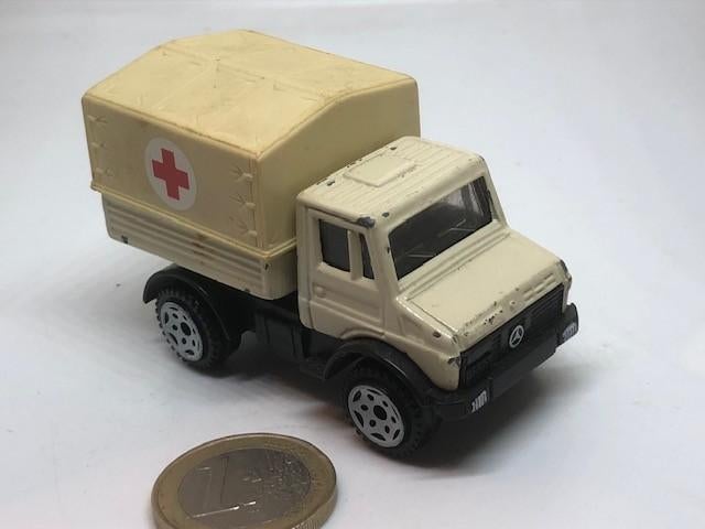 Mercedes Unimog met Huif Rode Kruis, Siku, Ophalen of Verzenden, Gebruikt, Bus of Vrachtwagen, SIKU