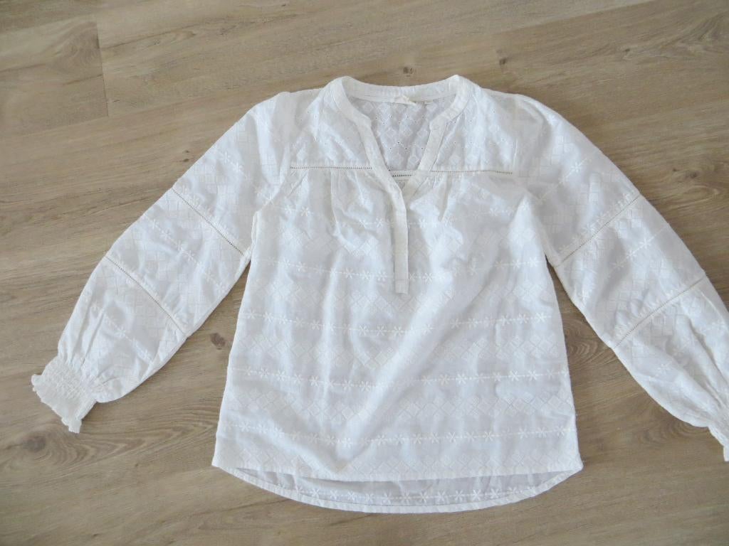 blouse/Broderie/Fatface/Ecru/Kant/feest/longsleeve/lente, Nieuw, Ophalen of Verzenden, Maat 36 (S), Overige kleuren