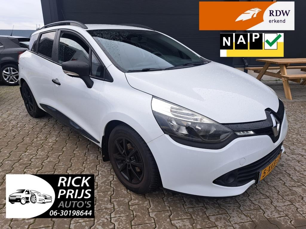 Renault Clio 1.5 DCI 66KW Estate 2014 Wit *Limited*, Auto's, Voorwielaandrijving, 4 cilinders, 1096 kg, Wit