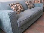 Ribcord Bank Ijsblauw 3 zit, Ophalen, 150 tot 200 cm, Driepersoons, 75 tot 100 cm