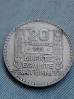 Frankrijk 20 Francs 1933 - Zilver, Verzenden, Frankrijk, Losse munt, Zilver