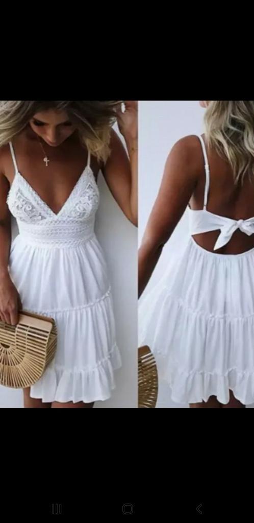 ZGAN! Romantisch, ecru, zomerjurkje. Cup: A/B. Maat: 36/38/, Kleding | Dames, Jurken, Nieuw, Maat 36 (S), Wit, Ophalen of Verzenden