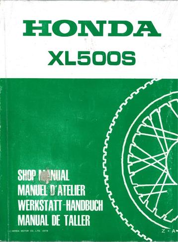 Honda XL500 S shop manual (4881z) motor werkplaatsboek beschikbaar voor biedingen