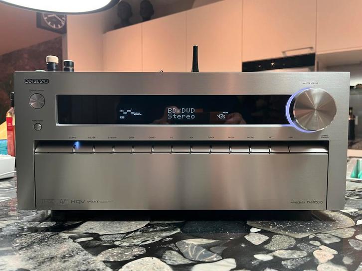Onkyo TX-NR5010 silver, Audio, Tv en Foto, Versterkers en Receivers, Gebruikt, 7.1, 120 watt of meer, Onkyo, Ophalen
