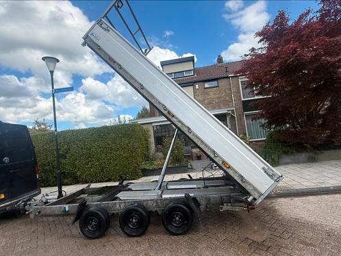 Hapert tridem kipper met hydraulische steunpoot, Auto diversen, Aanhangers en Bagagewagens, Zo goed als nieuw, Ophalen