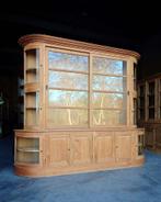 Grote ronde / Organische winkelkast | teak vitrinekast #2430, Huis en Inrichting, Kasten | Vitrinekasten, Niet ingevuld, Gebruikt