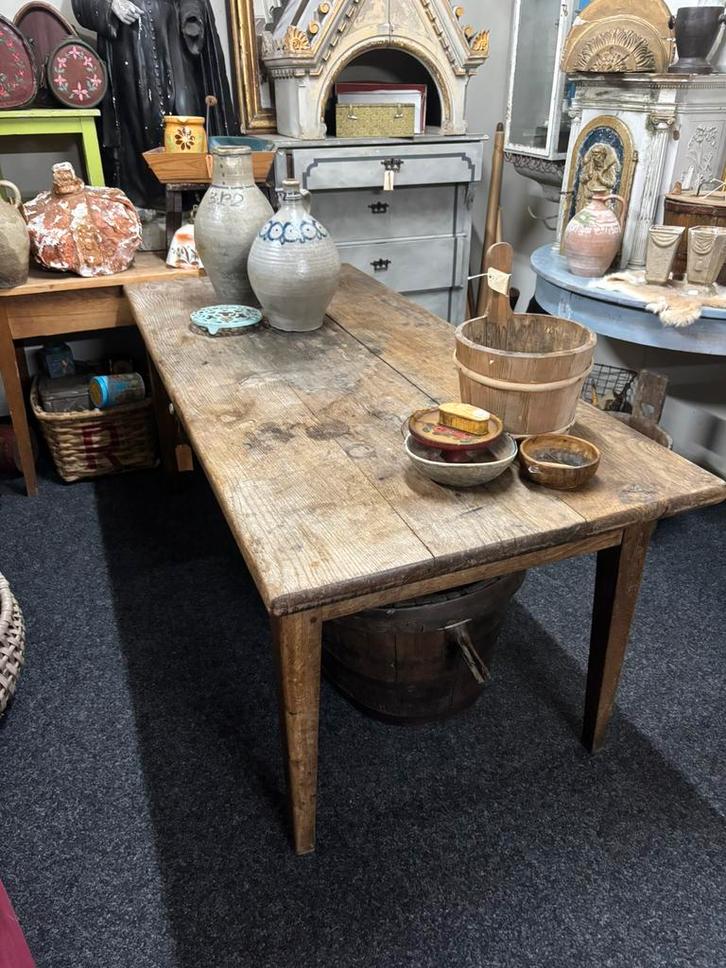 Antieke Franse eiken tafel carlotte antiek en brocante, Antiek en Kunst, Antiek | Meubels | Tafels, Ophalen of Verzenden