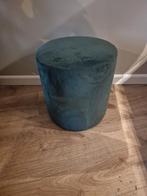 Groene Velvet Poef - Ø35cm, 38cm Hoog, Huis en Inrichting, Banken | Voetenbanken en Poefen, Ophalen, Zo goed als nieuw, Minder dan 50 cm