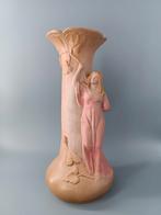 Jugendstil/Art Nouveau vaas keramiek uit Frankrijk, Ophalen of Verzenden