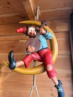 Houten Clown aan Maan - Decoratie, Ophalen of Verzenden, Gebruikt